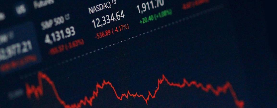 Close-up of an investment portfolio screen