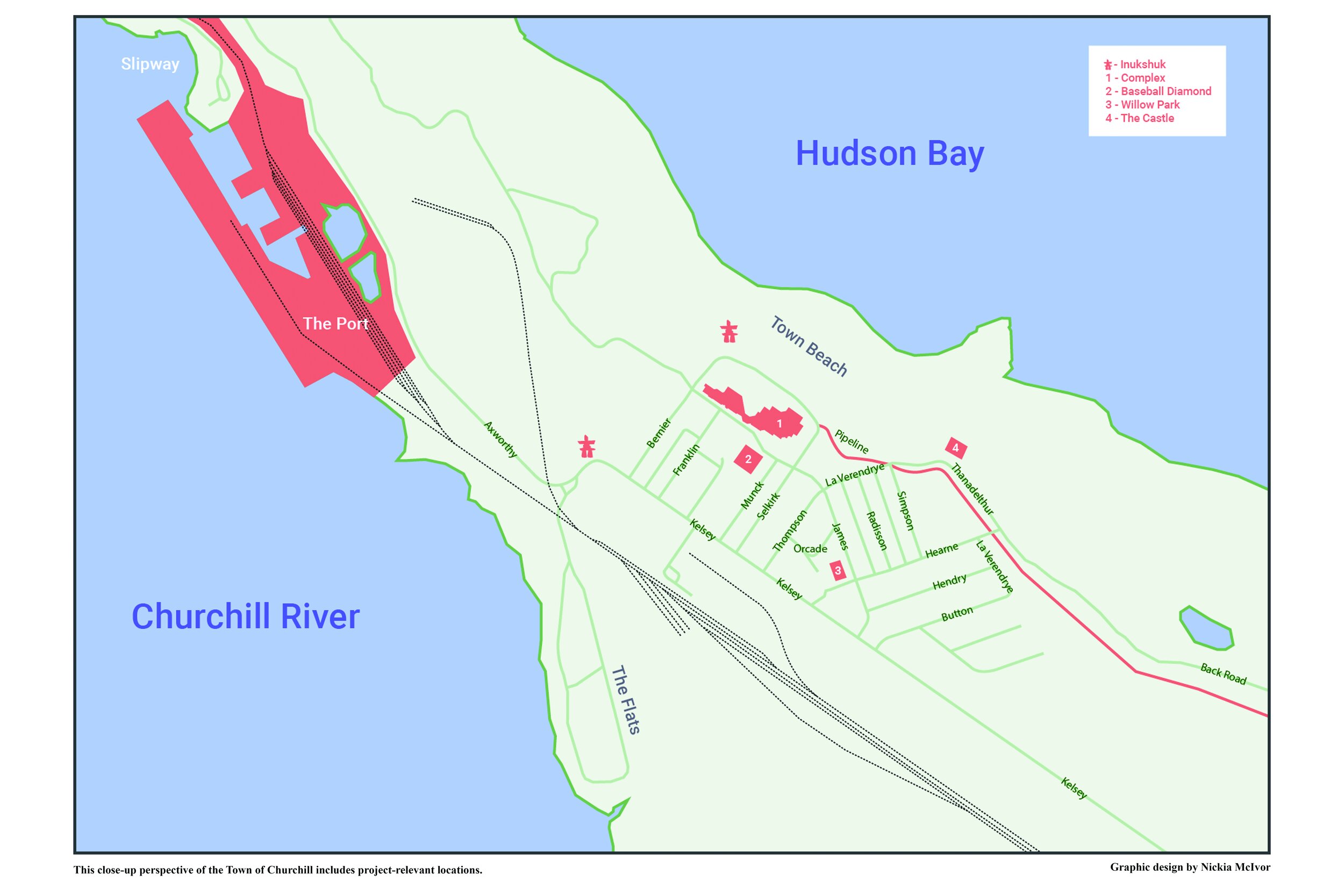 A map of Churchill River, Hudson Bay, and surrounding areas.
