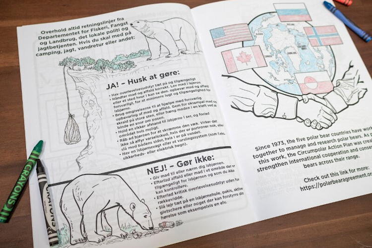 Interior of Danish coloring book