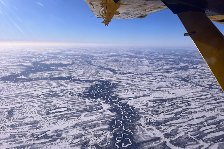 Aerial of the Hudson Bay lowlands