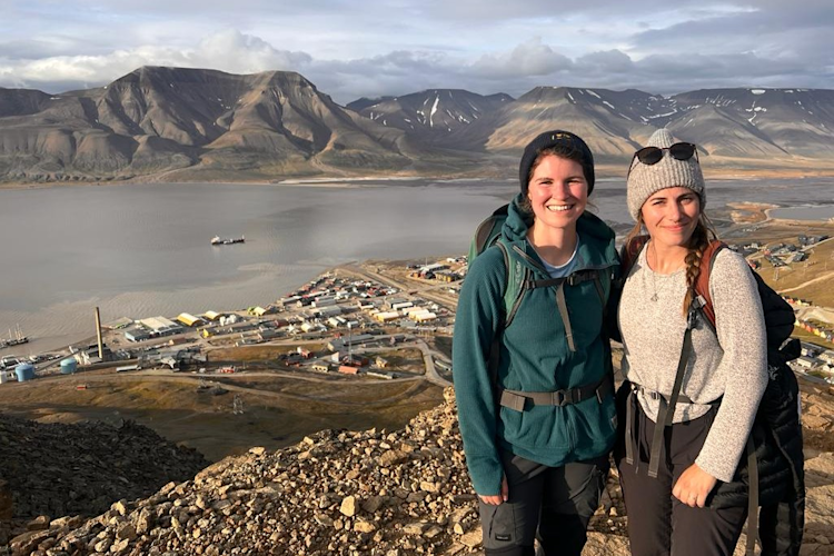 Dr. Louise Archer and Larissa Thelin in Svalbard