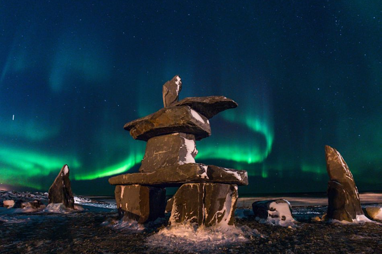 Northern Lights as seen from the Churchill coast.