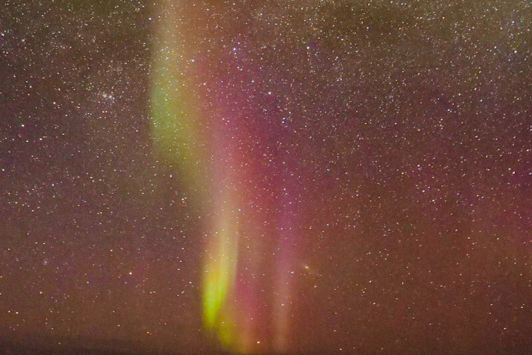 Rare red and purple northern lights.