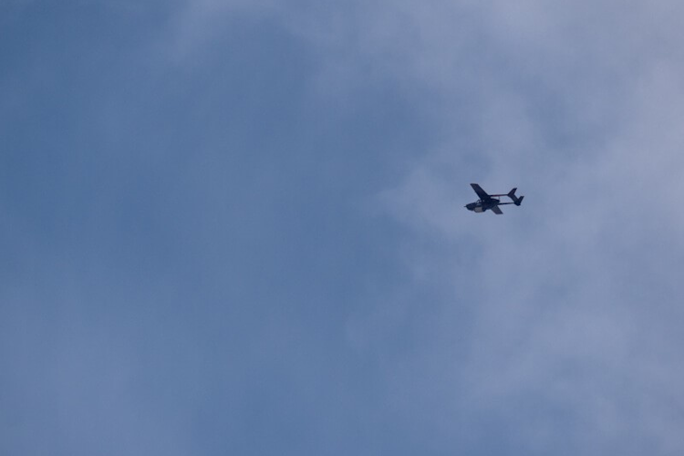 Plane flying overhead